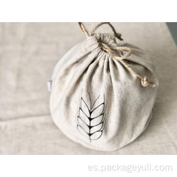 bolso de cordón de yute natural personalizado